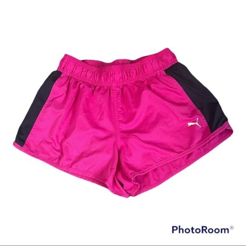 Puma Women's Pink and Gray Athletic Workout Shorts Size S